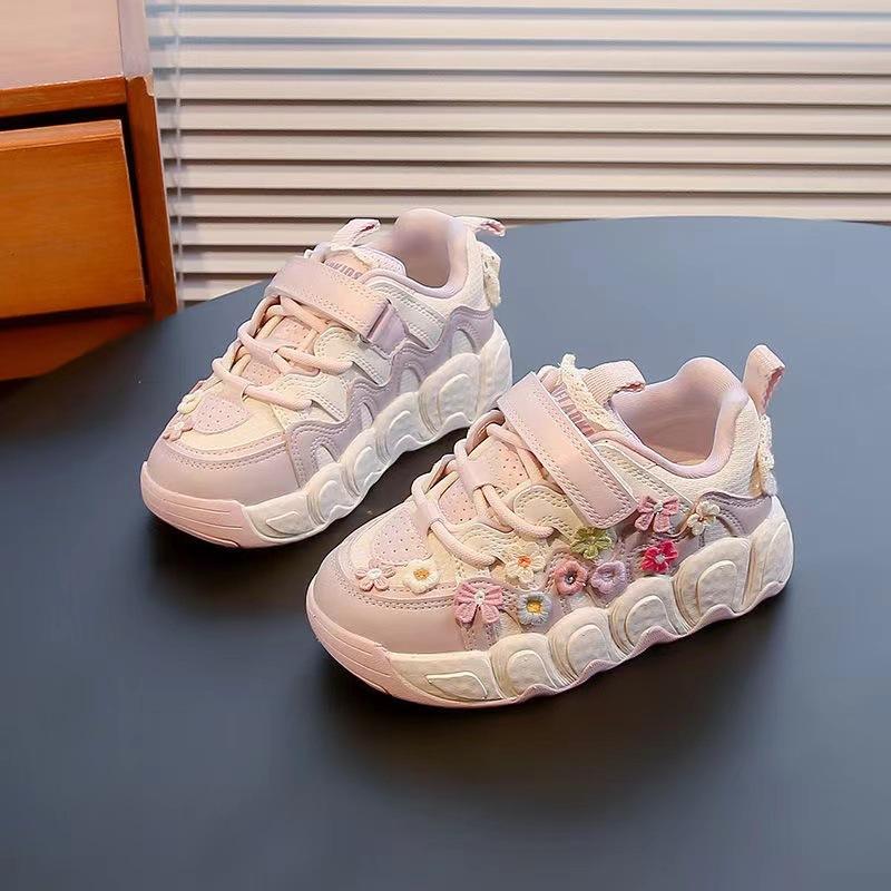 

Обувь для девочек 2025 весна и осень новая детская спортивная обувь модный бренд обувь для учениц обувь для бега для детей среднего и старшего возраста одиночный шо 30 фиолетовый