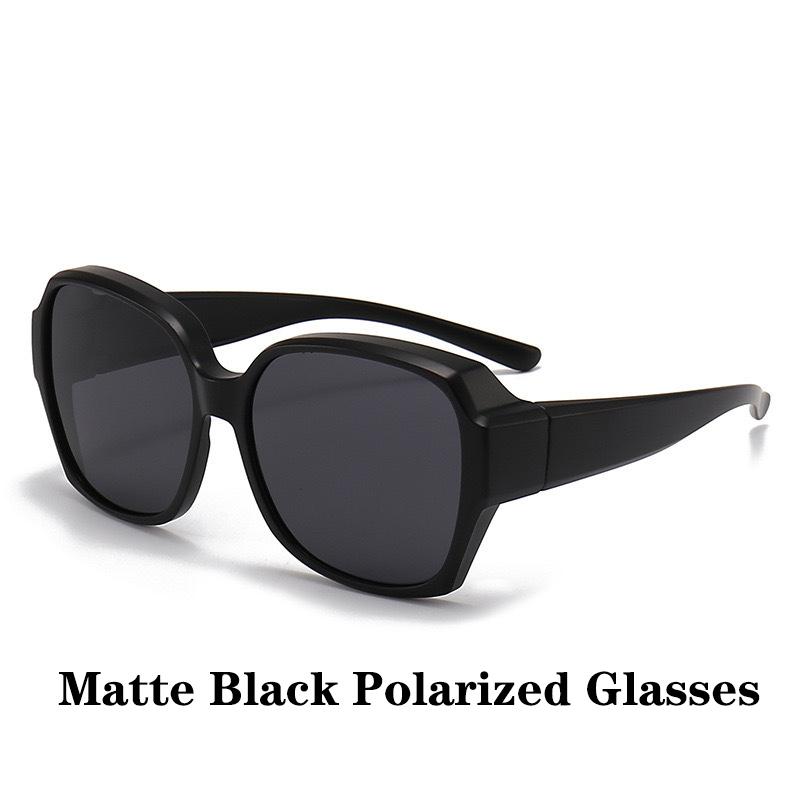 Fashion Round Polarized Sunglasses Cover Over Myopia Prescription Glasses Portable Men Women Vintage Fishing Driving Eyewear