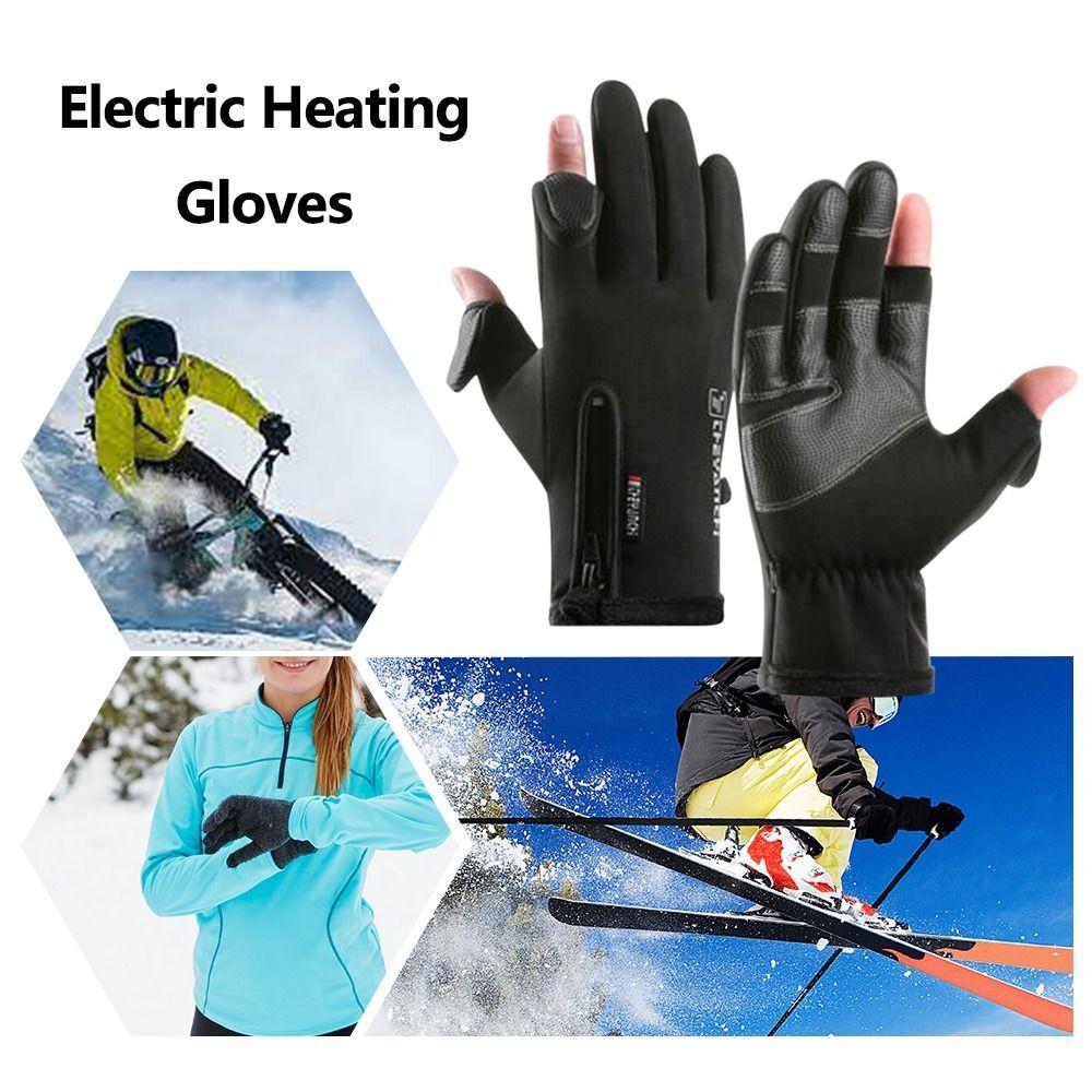 

Sports Touch Screen Hand Warmer USB Heated Gloves Motorcycle Mittens Electric Heating Gloves
