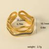 Luxury Non-Fading Drip Oil Open Ring - European and American Style Stainless Steel Statement Jewelry