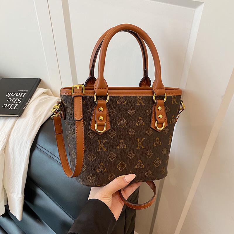 OGAR Women s Vintage Print Crossbody Bucket Bag