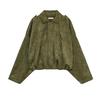Spring New Suede Texture Mid Waist Midi Dress 4344156 Pilot Jacket Outwear 4344155
