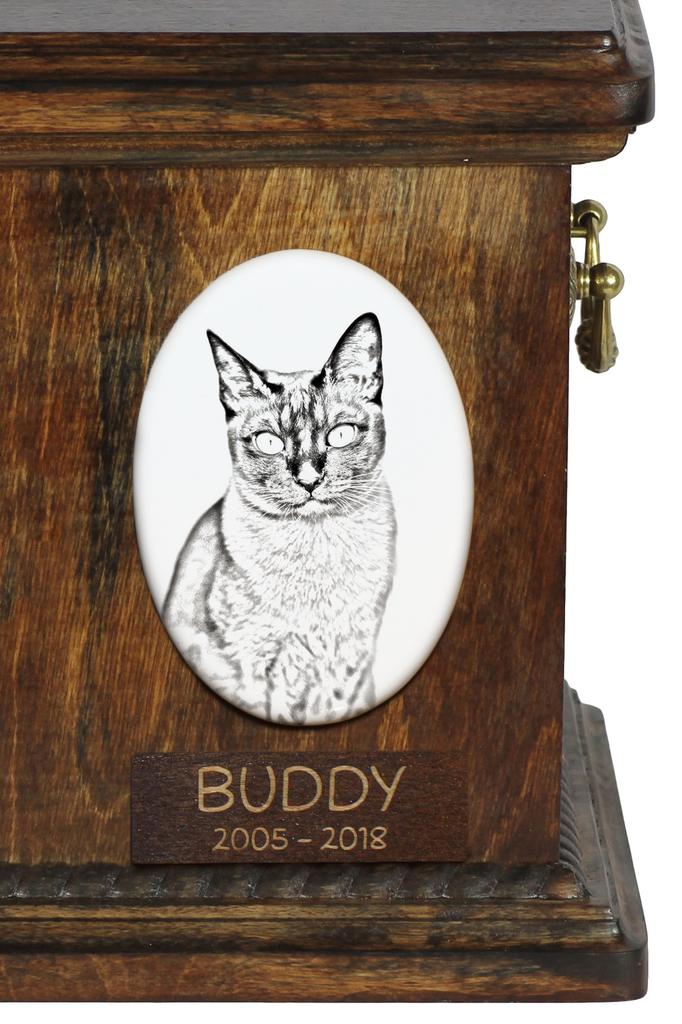 Tonkinese Cat – Commemorative plaque with a cat photo, tombstone with a print | Art-Dog