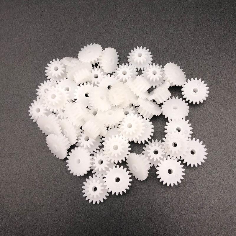 100x 20122A 20122B 20T + 12T 0.5 Modulus Plastic Double Gear Reduction Bilayer 0.5M Aperture 1.95mm 2mm 2A 2.05mm 2B Tight Loose