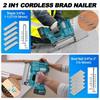 Brushless 2 In 1 Electric Nail Gun Cordless Portable Frame Nailer Tacker Furniture Staple Woodworking Power Tools