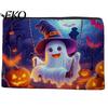 Travel Storage Bag Halloween Bag, with Colorful Cartoon Ghost Print, Durable Canvas Makeup Zipper Large Capacity Lightweight Toiletry Small