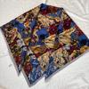 Used Kenzo Large Shawl, Thin Wool, Floral Pattern, 103cm, Stole