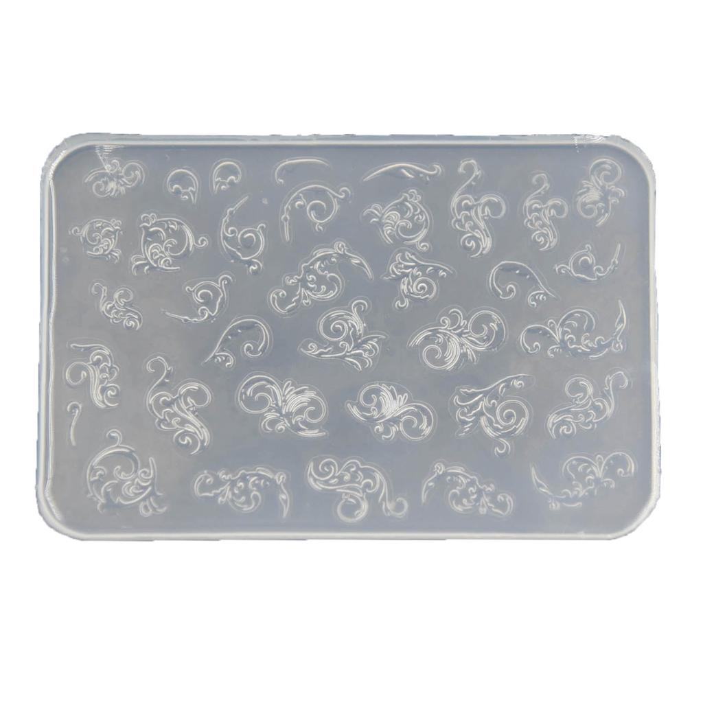 Praktische dünne Silikon-Nagelkunstform, transparente Stempelplatte, Nagelschablonen, DIY-Maniküre-Formwerkzeuge für Maniküristen