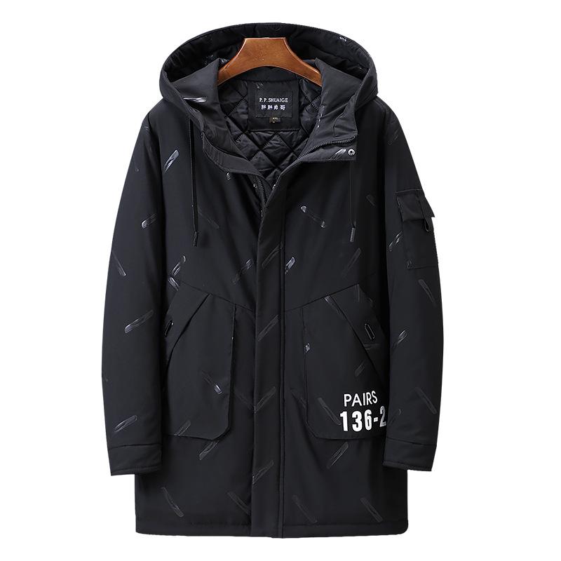 Winter verdickte Übergröße mit Kapuze, lässiger Reißverschluss, lockerer Typ, Stehkragen, warme Jacke, 4XL-10XL