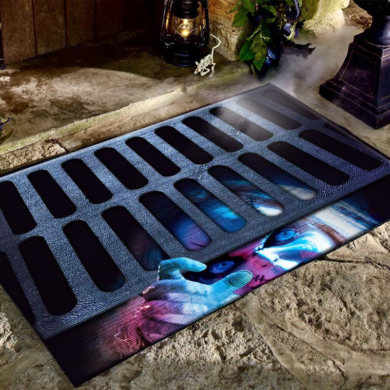 American Halloween Clown Crystal Velvet Doormat - Dirt & Wear Resistant Home Decor