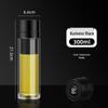 Men's Business Tea Infuser: Portable Double-Layer Glass Cup with Smart Temperature Display, Heat Insulation, and Anti-Scald Design.