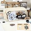 Briquette 10Layers Large Capacity Pencil Case Black Coal Ball Classified Storage Stationery Organizer Bag Student Stationery Box