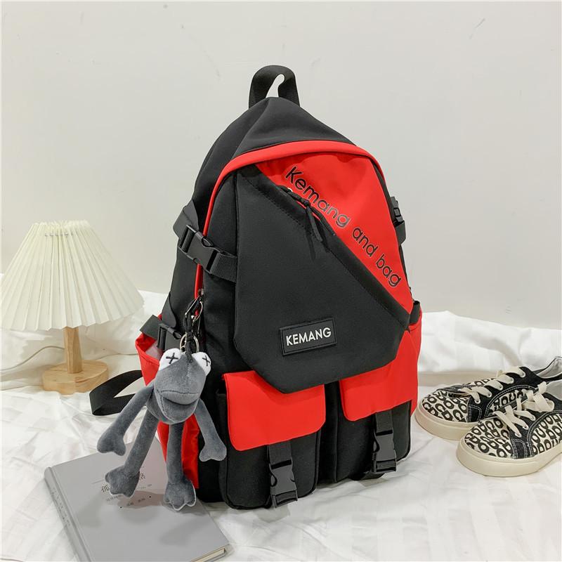 School Bag Female Large Capacity Japanese Junior High School High School Student Backpack Color Matching Tooling Backpack