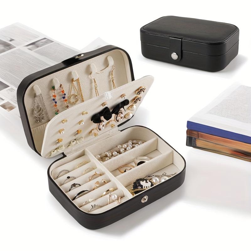 1pc Jewelry Storage Box, Large Capacity 2-layer Jewelry Box, Desktop Jewelry Storage Box with Lock LG-Q127