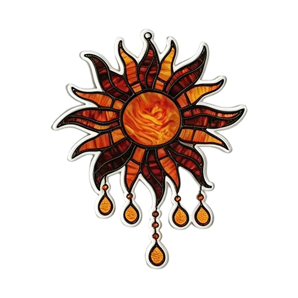Acrylic Pendant Decoration for Window or Balcony 2D Design with Chain