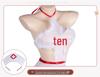 Man Yan Sexy Nurse Bodycon Mini Skirt with Halterneck Cross Back and Fringe Details.