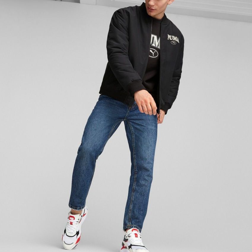 Puma Squad Bomber Jacket Letter Print Casual Jacket Men Jacket Black 681526-01