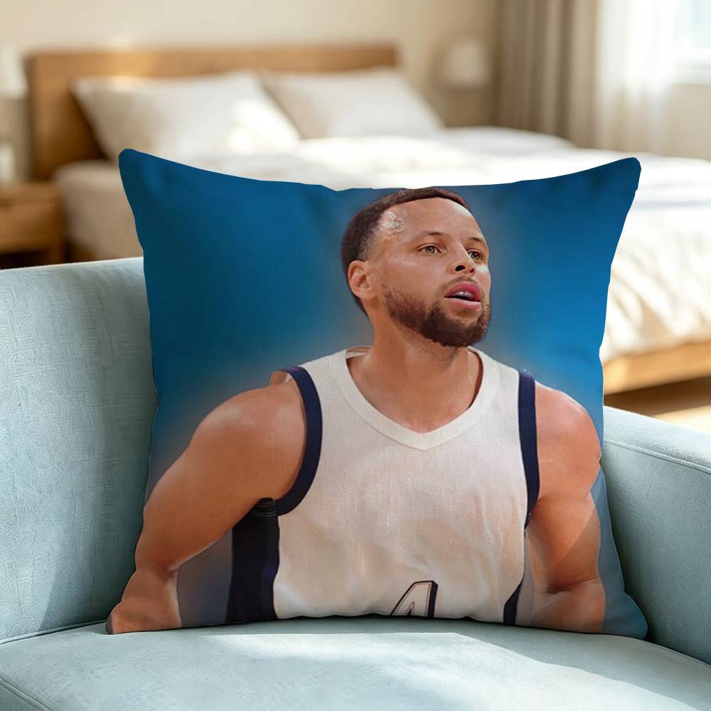 Stephen Curry-Y Basketball Sports-S Pillow Case Square Double-Sided Sofa Cushion Cover Bedroom Bedside Pillow Gift