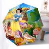 Snow White, Dwarfs Themed Automatic Opening and Closing Umbrella, Brightly Colored 8-rib Portable Umbrella, Suitable for Men and Women
