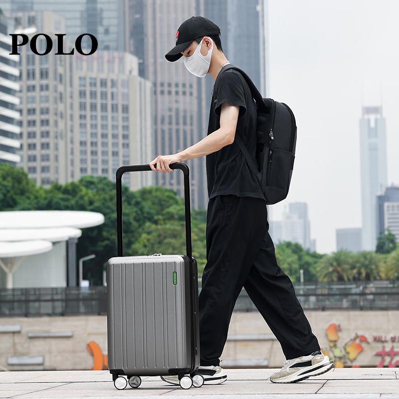 POLO 20-inch ABS Wide-Body Carry-On Spinner Luggage