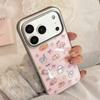 Gilt cute cat for apple 17pro max mobile phone case iphone16 electroplating 14 hard 13 huawei p70