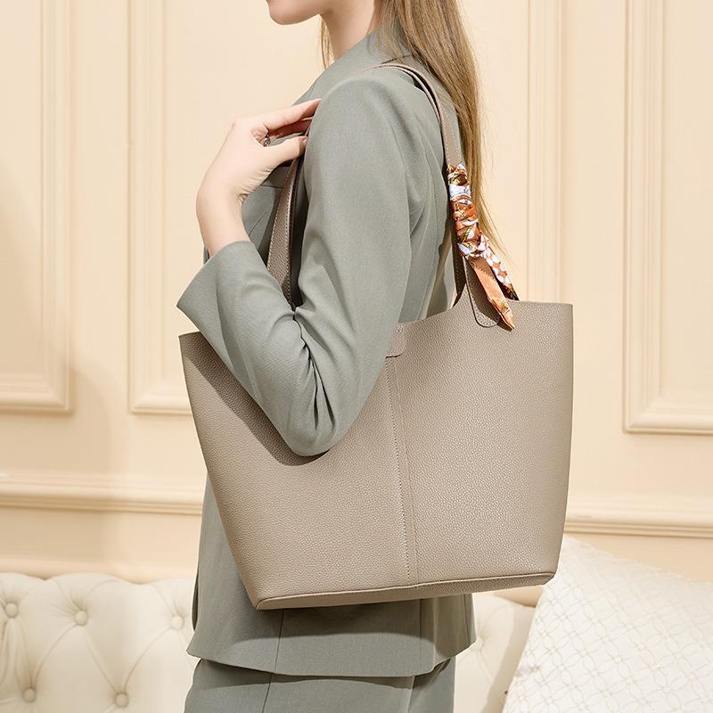 Commuting To Work Premium Feeling Armpit Tote Bag First Layer Cowhide Women's Hand New Women's Large-capacity Shoulder Bag