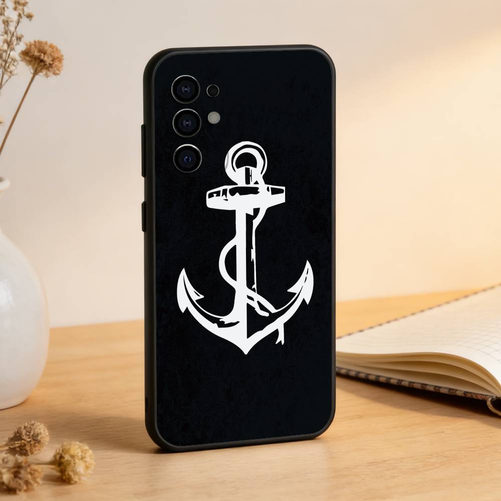 

Painting Art Anchor Phone Case For Samsung S25,S24,S21,S22,S23,S30,Ultra,S20,Plus,Fe,Soft Silicone Black Cover Samsung S23plus5G
