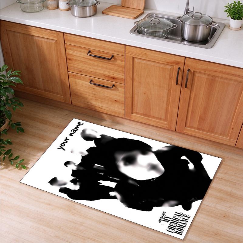 My Chemical Romance Customizable name kitchen floor mat easy to clean and wipe down Suitable for kitchens living rooms and entryways—a perfec