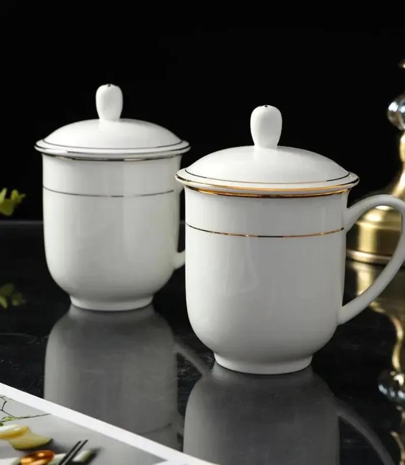 Blue and White Porcelain Mugs Cup Jingdezhen Bone China Ceramic Teacup Kettle with Lid Tea Cups