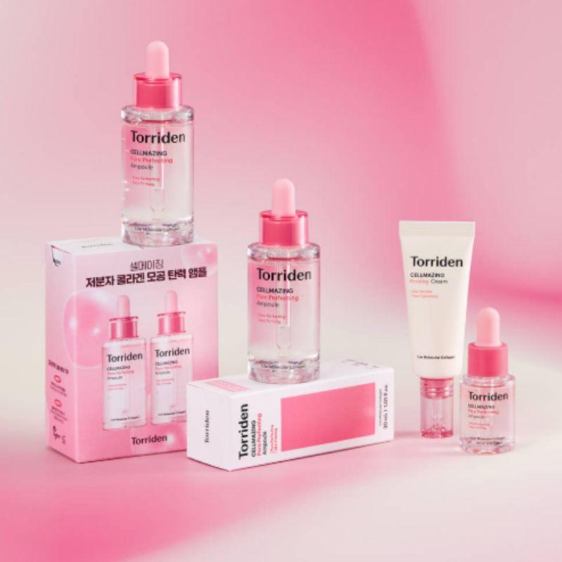 Torriden CELLMAZING Pore Tightening Firming Ampoule Special Set 30ml x2 + 10ml Ampoule + 20ml Firming Cream Korean Skincare Kit