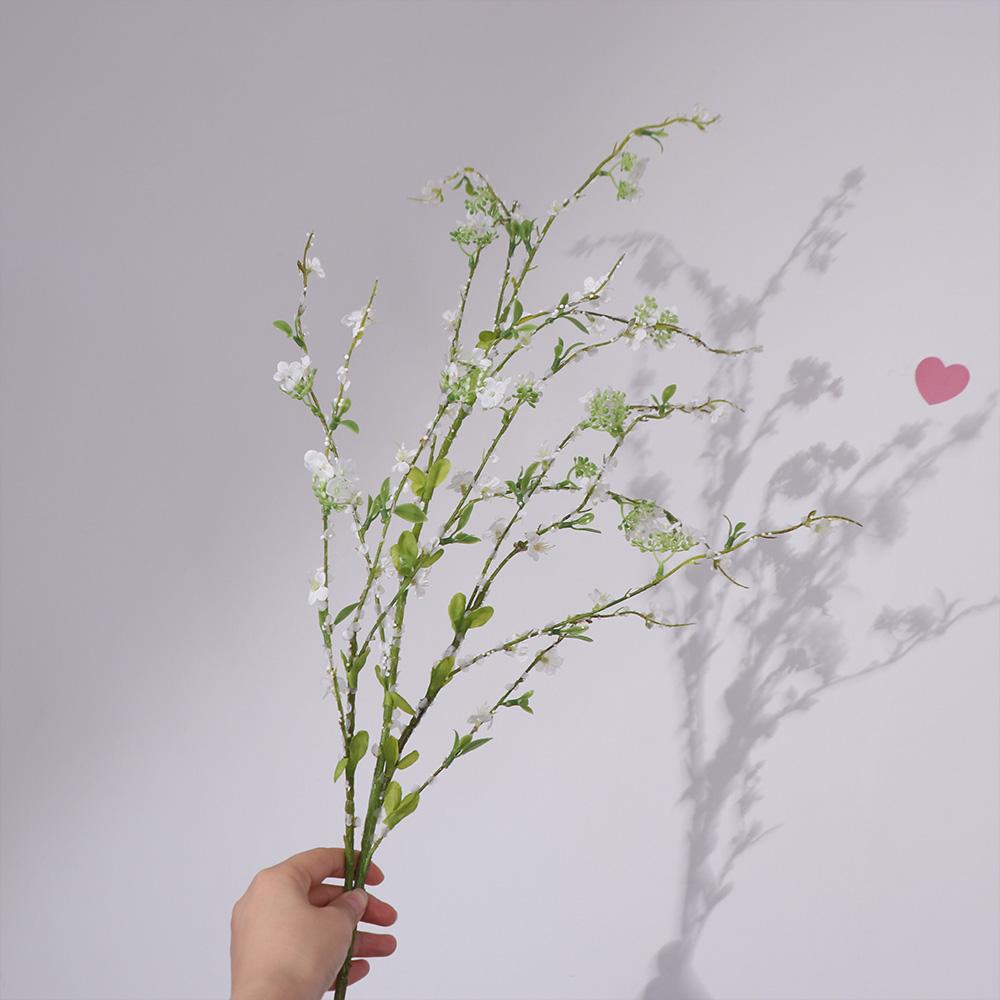 Lifelike Artificial Snow Willow Branches Handmade Fake Plants Simulation Snow Willow Vase Decor