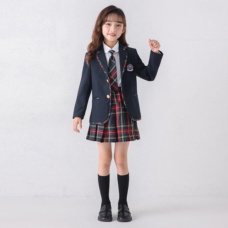 Children's British-Style School Uniform: Spring/Autumn Kindergarten & Primary Performance Formal Wear Set