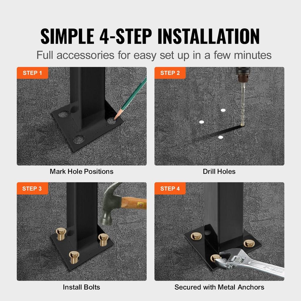 Iron X Handrail Picket #2 Railing Rail Fits 2 Steps