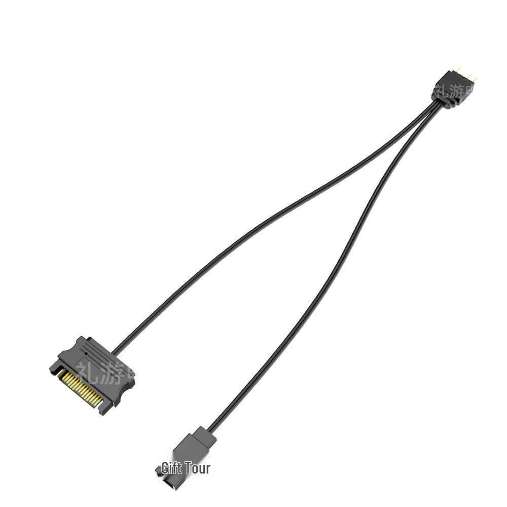 5V ARGB Manual Controller with Reset Button & Multi-Light Mode Extension Cable чёрный