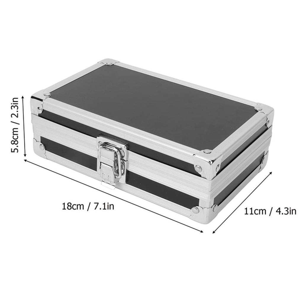 Přenosný nástrojový hliníkový box Malá velikost Odolný proti pádu Krabička na šperky Nádoba na peníze Pevné pouzdro Úložný prostor na hardware Speciální box na nářadí