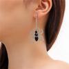 Halloween Jewelry Black Cubic Rhinestones Dangle Spiders Earrings For Women Girl
