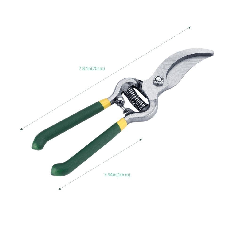High Carbon Steel Pruning Shears Black and Green Bypass Pruners Fruit Tree Maintenance