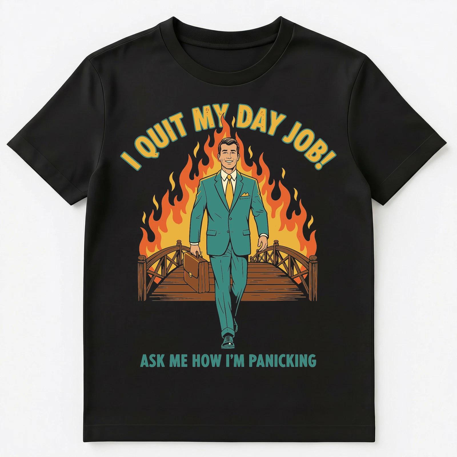 Resignation Rebel Quitting Day Job Independence Humor Unisex T-Shirt S
