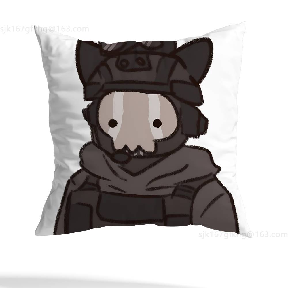 Game Call of Duty Pillow Case Anti-dustmite Pillowcase Invisible zipper silky short plush Sofa cushion cover