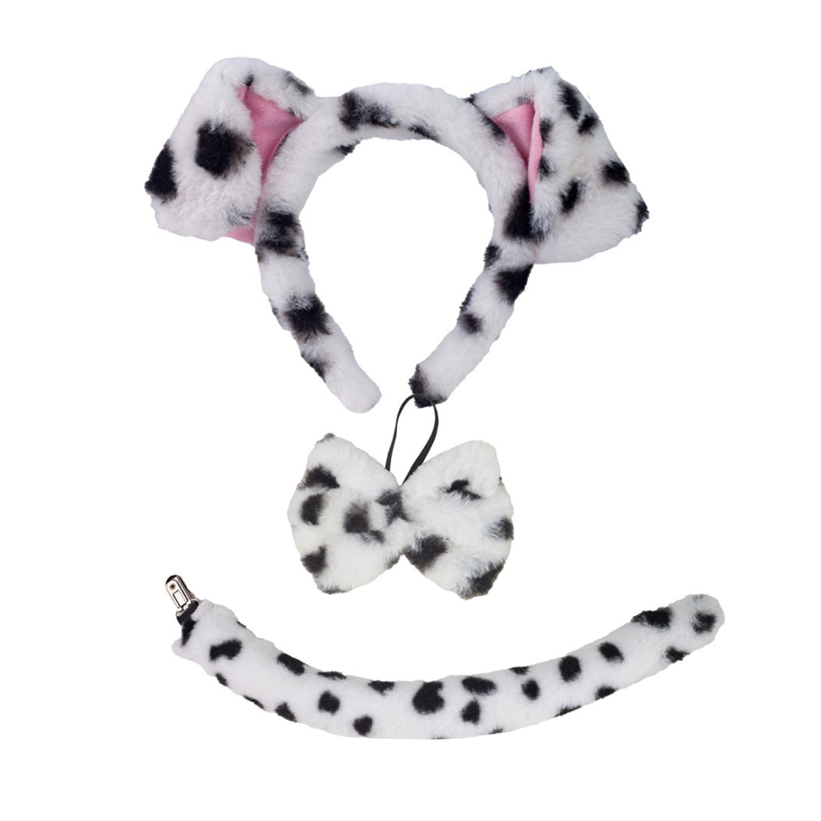 

Animal Ear Headband for Child Plush Headband/Bowtie/Tail Animation Props for Adult Halloween Cosplay Costume Party Props