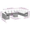 VidaXL Garden Lounge Set with Cushions 11 Pcs, Patio Sofas, Patio Furniture Set, Outdoor Furniture, Grey 3256970