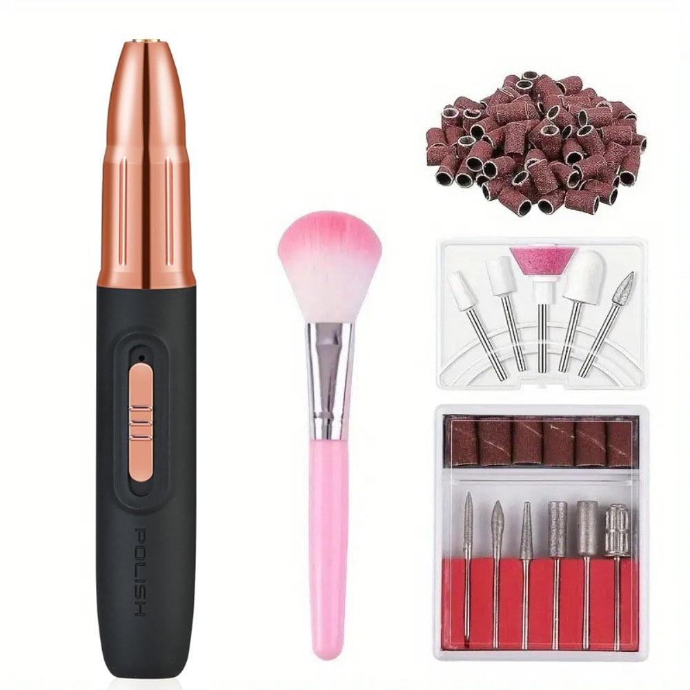 Low Noise Electric Nail Drill Machine Rechargeable Wireless Nail Dryer Nail Sanding File  Home Use