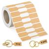 500Pcs/Roll Price Stickers Jewelry Price Tags Self Adhesive White Blank Sticker Kraft Paper Ring Necklace Earring Price Label