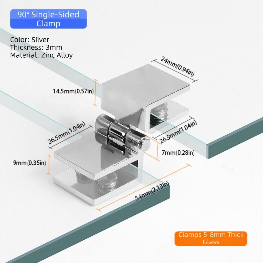 0 Degree Door Hinge Clamp Zinc Zinc Zinc Alloy Cabinet Door Hinge Practical Shower Door Hinges  Shower Door