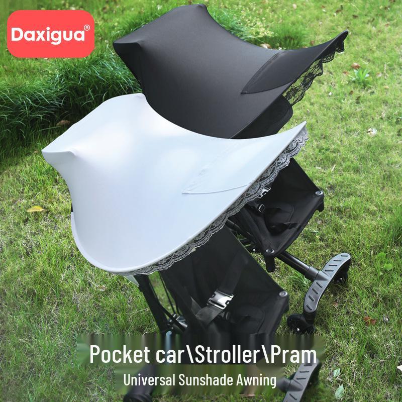 Tettuccio Parasole Universale per Passeggino con Protezione UV - Protezione Solare Estesa per Bambini