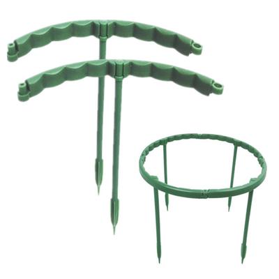 Pack Plant Support Stakes Plastic Half Round Plant Support Ring for Indoor Outdoor Plants Flower Pot Climbing