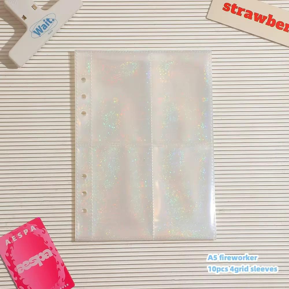 Ins Style Bandage Ribbon Binder Idol Pocard Collect Book Woolen Lattice Po Album With 10Pcs Sleeves Postcard Storage Book