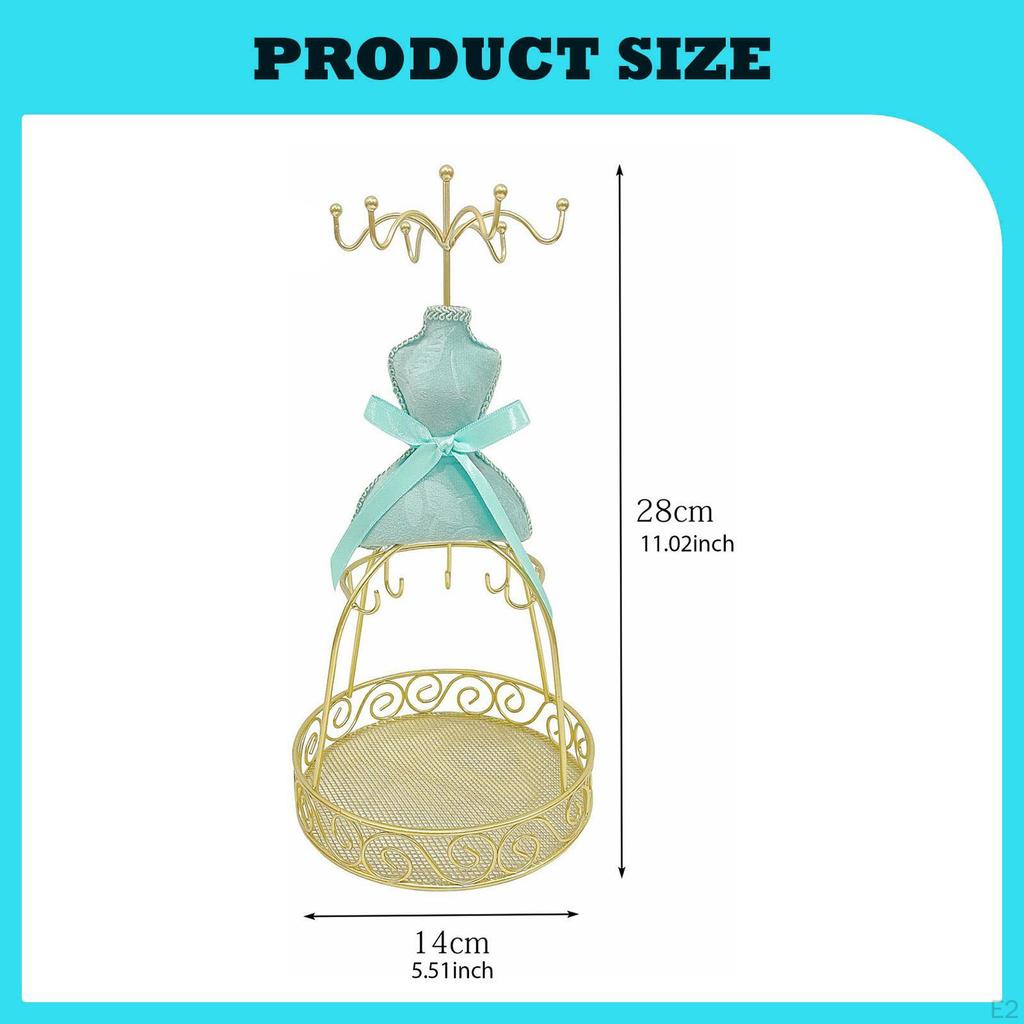 Stojak na biżuterię Uchwyt Stojak Ekspozycyjny Elegancki Model Kobiety Organizer Przechowywanie dla