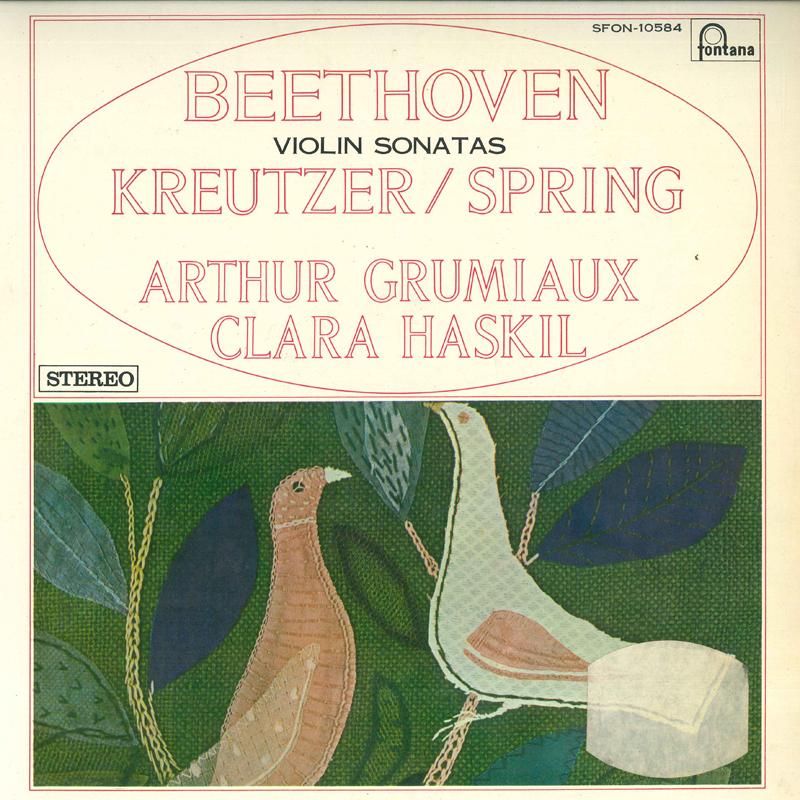 

LP Record CLARA HASKIL, ARTHUR GRUMIAUX - Beethoven Violin Sonatas - Kreutzer SFON10584 Fontana Japan Classical Used