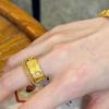 Gorgeous art Rose rings for women Vintage Stacking Style Chain Design flower Wide Ring Banquet  Gift Adjustable opening